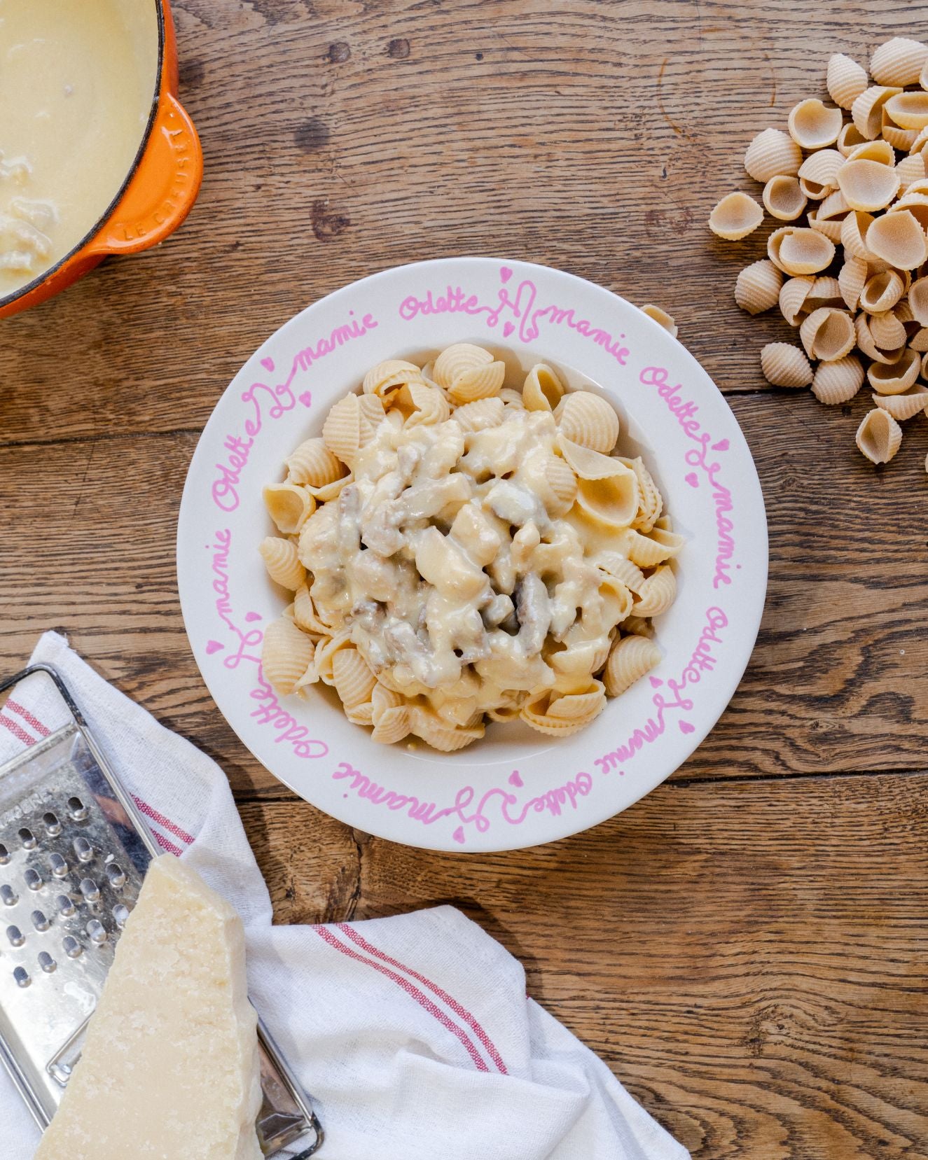 Les Conchiglie de Mamie Odette à la carbonara